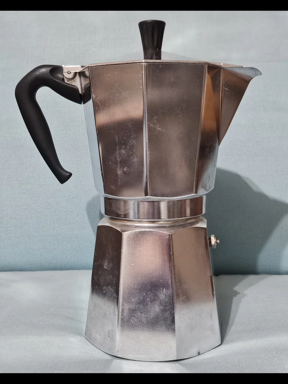 Bialetti Moka Express Stovetop Espresso Maker - Silver with Black Handle